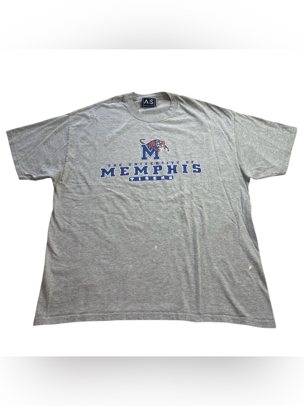 Vintage Memphis Tigers AS Sports Men’s T-Shirt Gray Graphic NCAA size XL